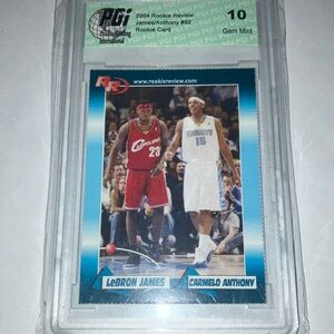 2003-04 Rookie Review LeBron James Carmelo Anthony Cavs Nuggets Rookie Card RARE